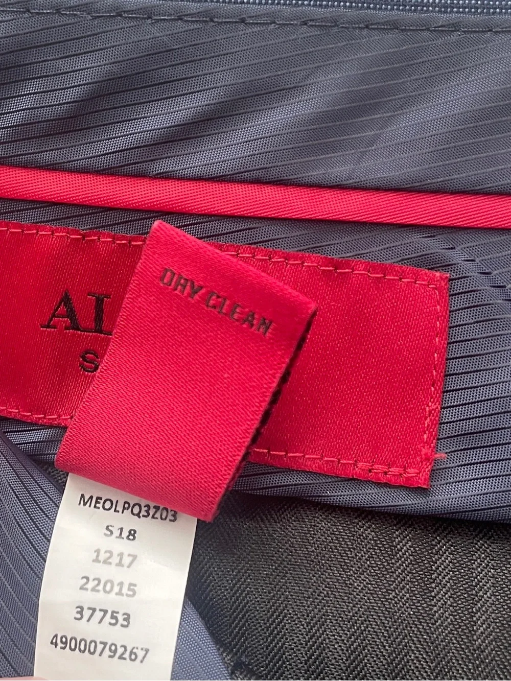 Alfani Mens Suit 2 Piece Blue Slim Fit Jacket 44R Pants 34x30 Stretch Macy's